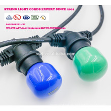 SLO-111 Outdoor String Lights Cable resistente con 18 tomas 21 Bombillas incandescentes (3 repuesto) Edison Vintage resistente a la intemperie